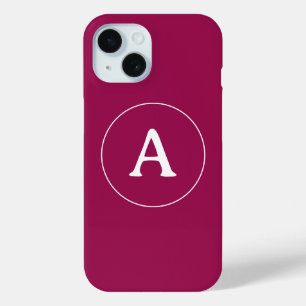 Personalised Simple Monogram iPhone 15 Case