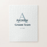 personalised simple monogram groom team groomsmen  jigsaw puzzle<br><div class="desc">design</div>