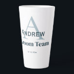 personalised simple monogram groom team groomsmen  latte mug<br><div class="desc">design</div>
