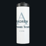 personalised simple monogram groom team groomsmen  thermal tumbler<br><div class="desc">design</div>