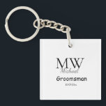 personalised simple monogram name groomsman minima<br><div class="desc">design</div>