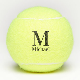 Personalised Simple Monogrammed Tennis Balls