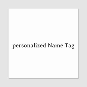 personalised simple Name Tag 2" X 2" Square