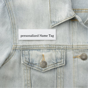 personalised simple Name Tag 3.5" X 1" Rectangle