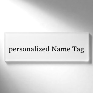 personalised simple Name Tag 3" x 1"