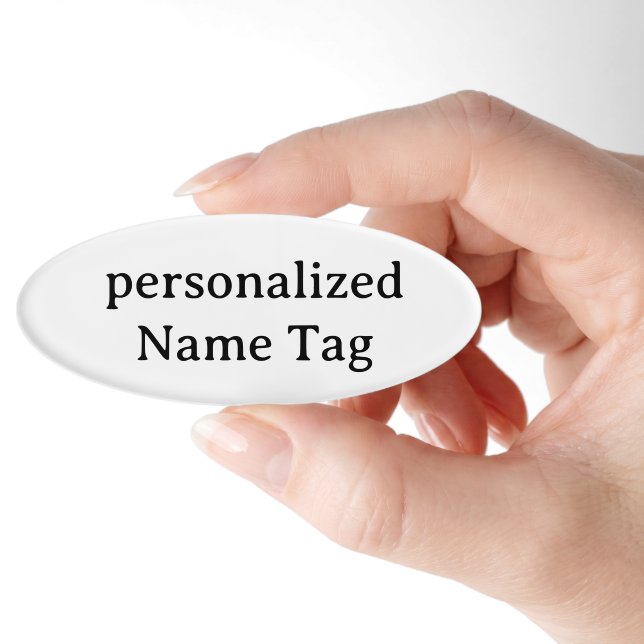 personalised simple  Name Tag 3" X 1"