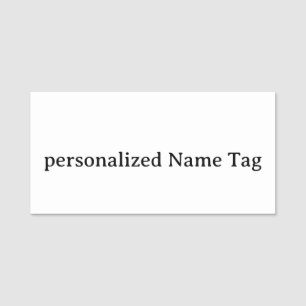 personalised simple Name Tag 3" X 1.5" Rectangl