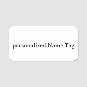 personalised simple Name Tag 3" X 1.5" Rectangle