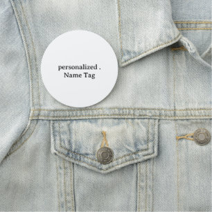 personalised simple Name Tag 3" X 2" Oval