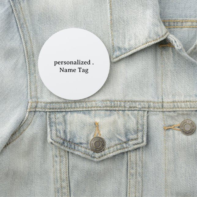 personalised simple  Name Tag 3" X 2" Oval (In Situ)