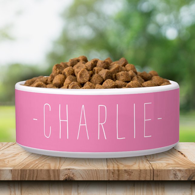 Personalised Simple Name Template Pet Food Bowl (Creator Uploaded)
