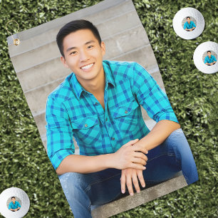 Personalised Simple Photo Custom Golf Towel