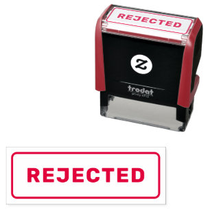 Personalised Simple Stylish Red REJECTED Self-inking Stamp