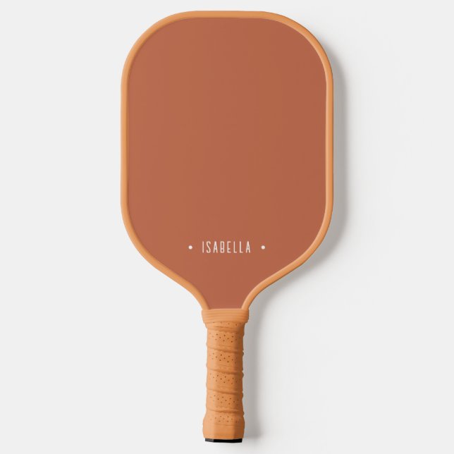 Personalised Simple Terracotta Pickleball Paddle (Back)