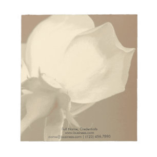 Personalised, Simple Vintage Abstract Rose Photo Notepad