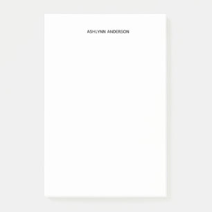 Personalised Simple White Post-it Notes