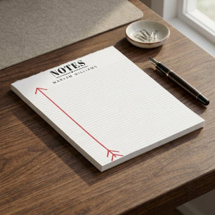 Personalised Simply Minimalist Lined Notepad