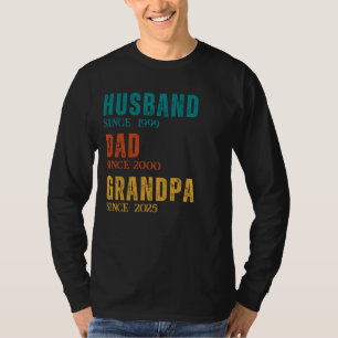 Personalised Since Years Husband Dad Grandpa Retro T-Shirt