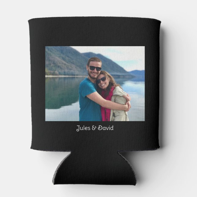 Personalised Single Photo Custom Can Cooler (Back)