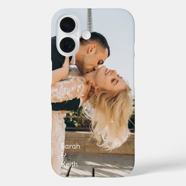 Personalised Single Photo Custom with Text Case-Mate iPhone Case (Back)