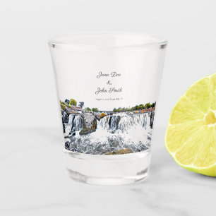Personalised Sioux Falls Waterfall Shot Glass