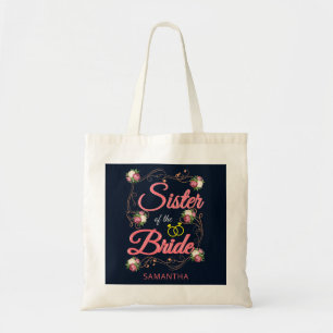 Personalised Sister of the Bride Bachelorette Tote Bag