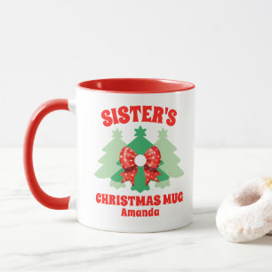 Personalised Sister's Christmas Mug