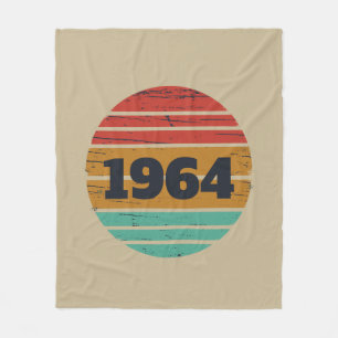 Personalised sixty vintage 60th birthday gift fleece blanket