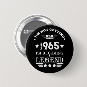 Personalised sixty vintage 60th birthday gifts 6 cm round badge