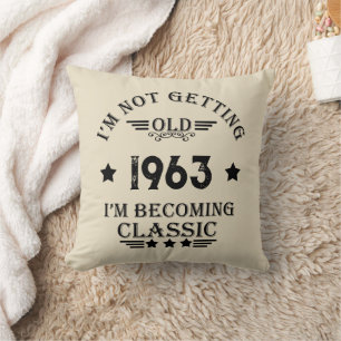Personalised sixty vintage 60th birthday gifts cushion