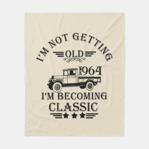 Personalised sixty vintage 60th birthday gifts fleece blanket