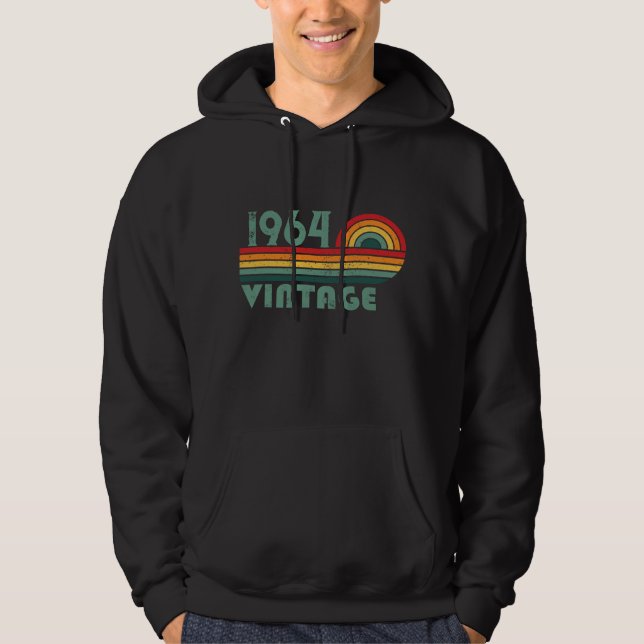 Personalised sixty vintage 60th birthday gifts hoodie (Front)