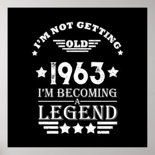 Personalised sixty vintage 60th birthday gifts poster