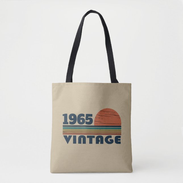 Personalised sixty vintage 60th birthday gifts tote bag (Front)