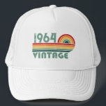 Personalised sixty vintage 60th birthday gifts trucker hat<br><div class="desc">Add some originality to your wardrobe with this vintage birthday graphic design featuring awesome typography font lettering. It's a great gift for men,  women,  husbands,  wives,  girlfriends,  and boyfriends who will love this one-of-a-kind artwork. The perfect fun holiday gift for your birthday party.</div>