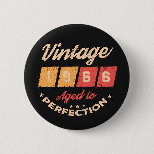Personalised sixty vintage 60th birthday party 6 cm round badge