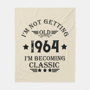 Personalised sixty vintage 60th birthday party fleece blanket