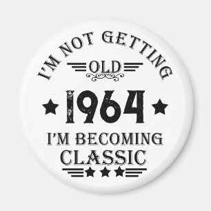 Personalised sixty vintage 60th birthday party magnet