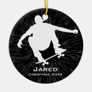 Personalised Skateboarding Ornament