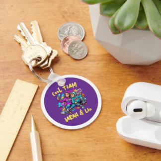 Personalised Skater Mum & Son Graffiti Keyring