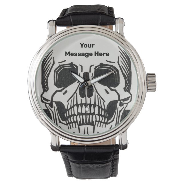 Personalised Skeleton Birthday Halloween Party Watch (Front)