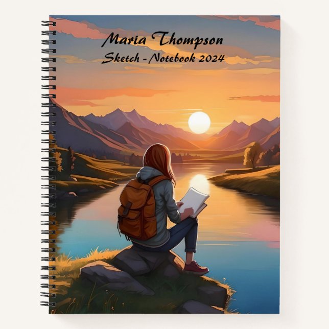 Personalised Sketch - Travel - Notebook - Diary (Front)