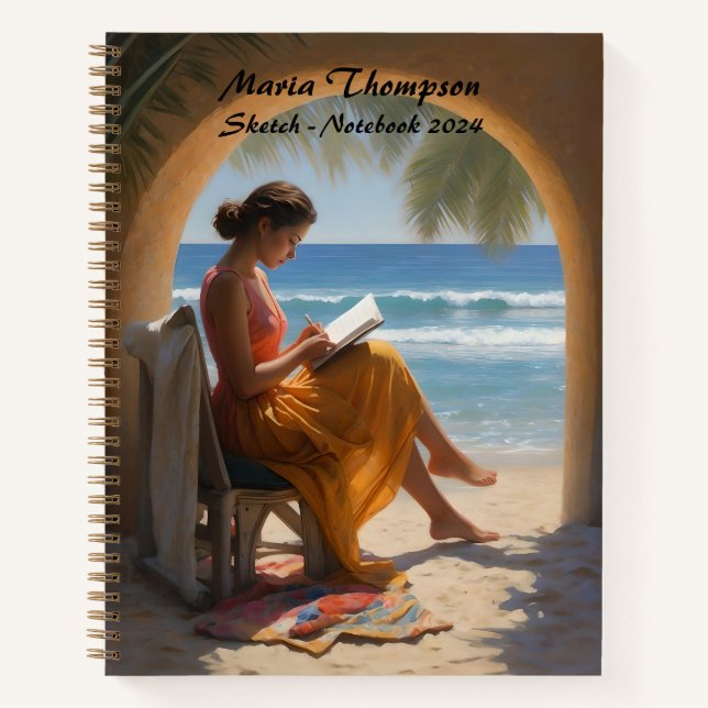 Personalised Sketch Travel Notebook Journal Diary (Front)