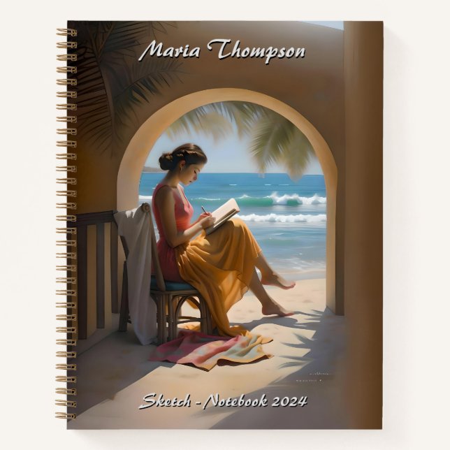 Personalised Sketch Travel Notebook Journal Diary (Front)