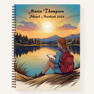 Personalised Sketch Travel Notebook Journal Diary