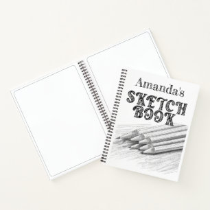 Personalised sketchbook notebook