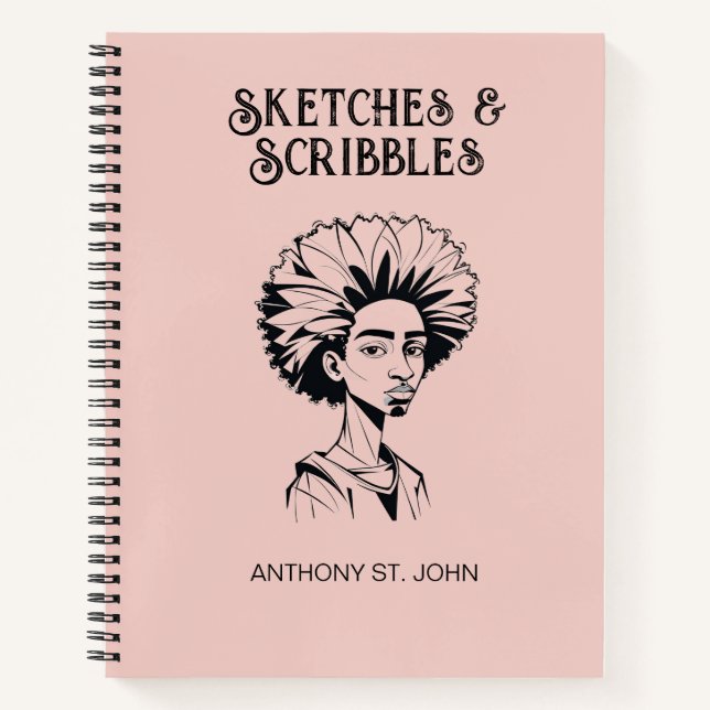 Personalised Sketches and Scribbles Notebook (Front)
