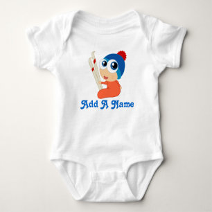 Personalised Ski Baby Skiing Tee