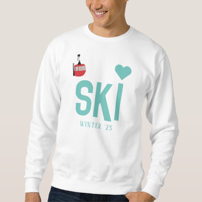 Personalised Ski Season Skiers Sweatshirt (Front)