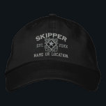 Personalised Skipper Nautical Star Embroidery Embroidered Hat<br><div class="desc">A Classic crossed anchors nautical style with a star applique,  a custom embroidered cap for a skipper of special occasions. 
 
 


 
Use the "Message" link to contact us with your special design requests or for some assistance with any of your customisation needs.</div>